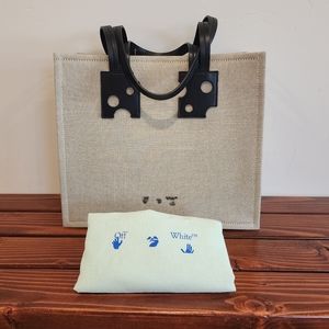 Off-White 38 Repeat Canvas Tote Bag. (NWOT)
